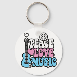 Porte-clés Peace-Love-Music