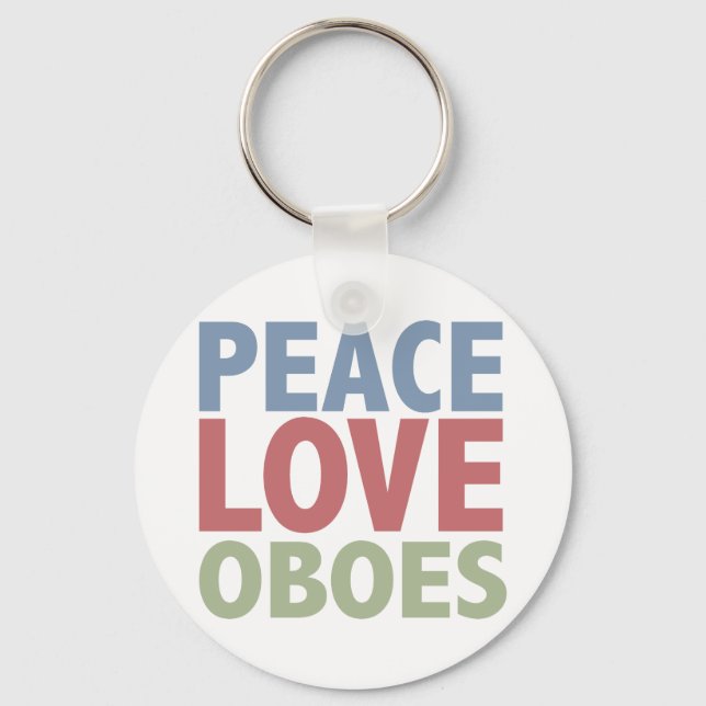Porte-clés Peace Love Oboes (Recto)