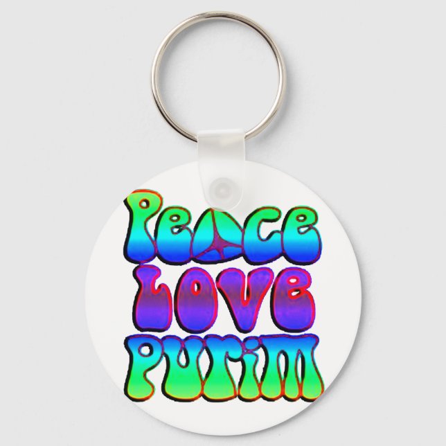Porte-clés Peace Love Purim (Recto)