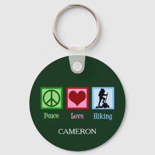 Porte-clés Peace Love Randonnée