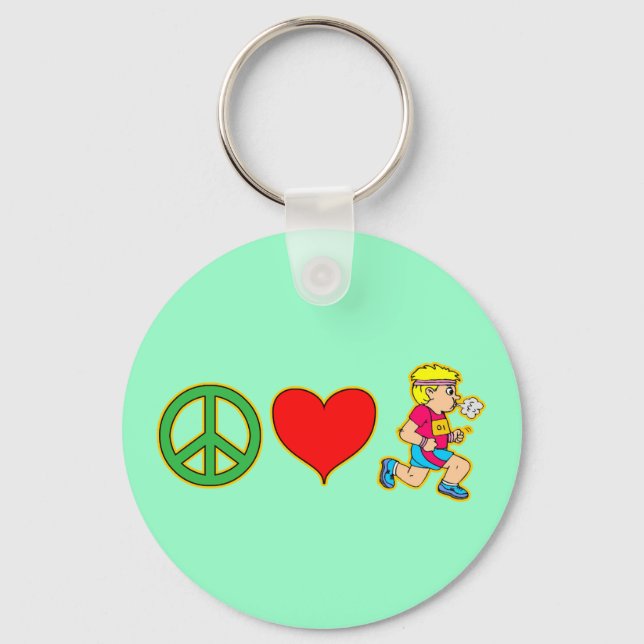 Porte-clés Peace Love Runners Produits (Recto)