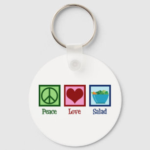 Porte-clés Peace Love Salads Cute Salad Bar