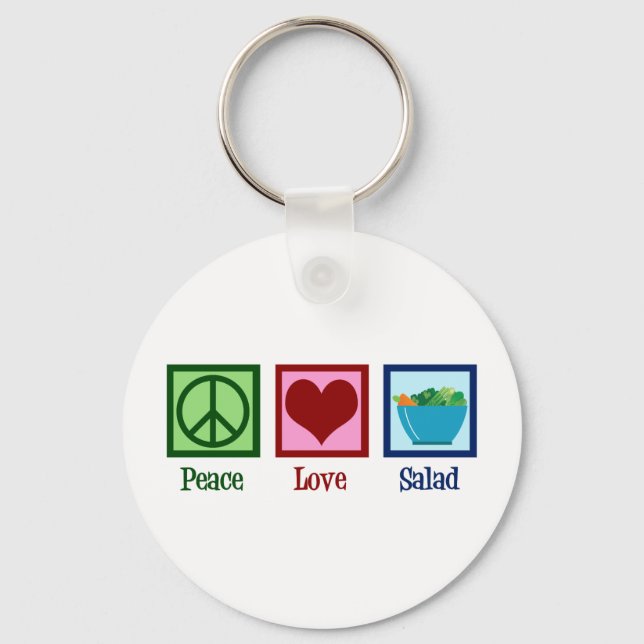 Porte-clés Peace Love Salads Cute Salad Bar (Recto)