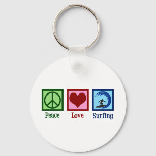 Porte-clés Peace Love Surfing