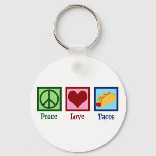 Porte-clés Peace Love Tacos