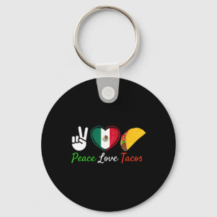 Porte-clés Peace Love Tacos Cute Taco Cinco De Mayo Mexican F