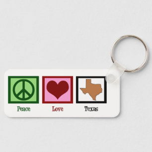 Porte-clés Peace Love Texas Cute Custom Texan