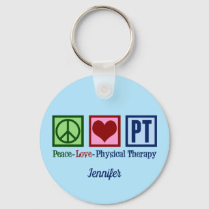 Porte-clés Peace Love Thérapie physique