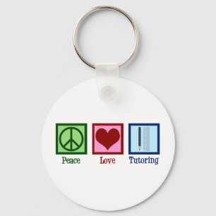 Porte-clés Peace Love Tutoring - Cute Tutor