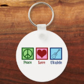 Porte-clés Peace Love Ukulele (Front)