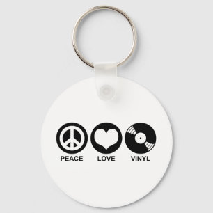 Porte-clés Peace Love Vinyl