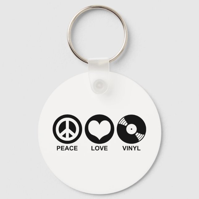 Porte-clés Peace Love Vinyl (Recto)