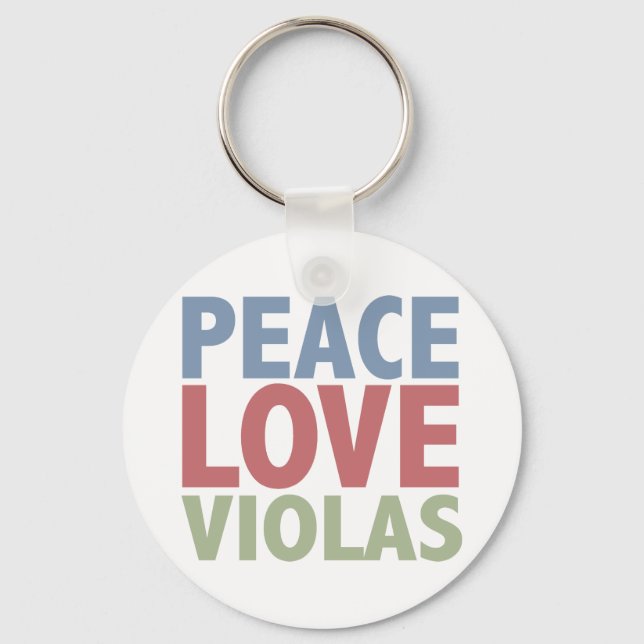 Porte-clés Peace Love Violas (Recto)
