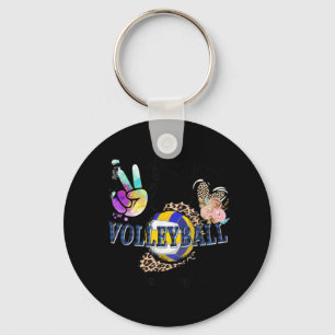 Porte-clés Peace Love Volleyball Grammy Life Maman Grand-mère
