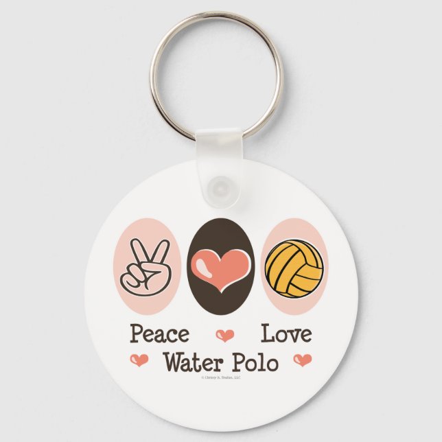 Porte-clés Peace Love Water Polo Porte - clé (Recto)
