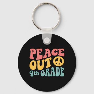 Porte-clés Peace Out 4e année Funny Retro 70's Dernier Day Of