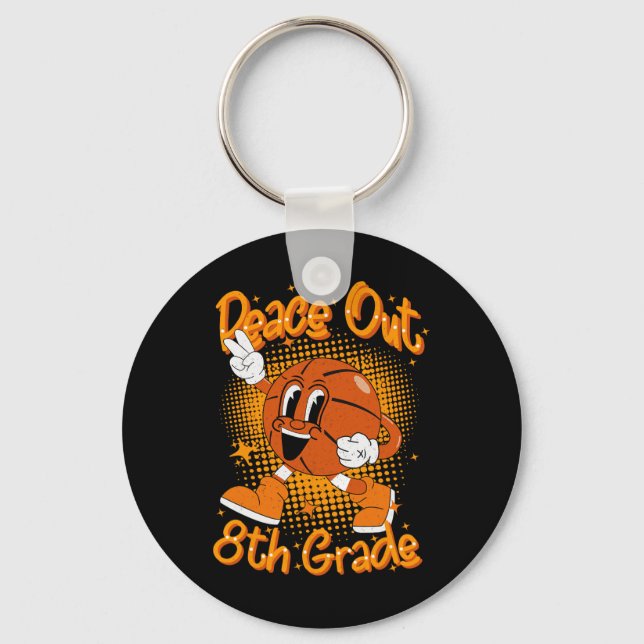 Porte-clés Peace Out 8e 8e année d'études Dernière journée de (Recto)