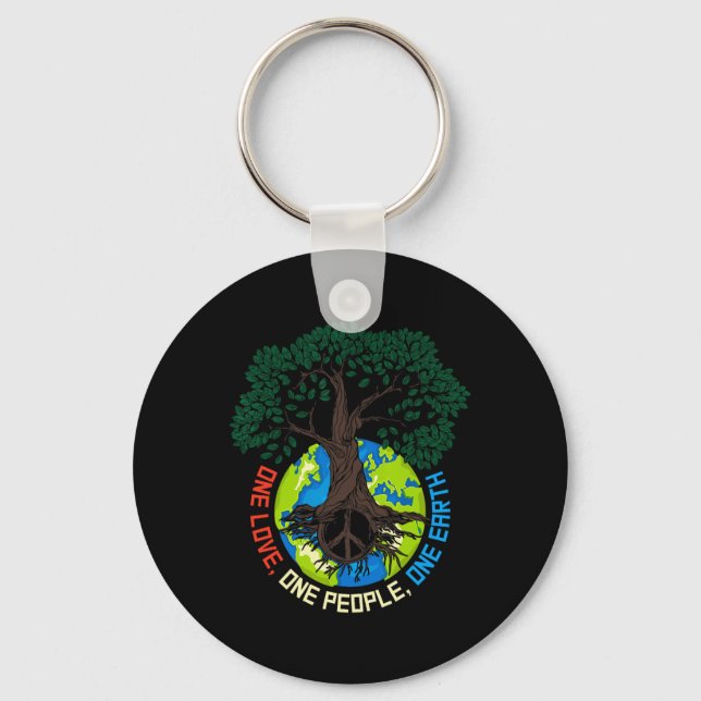 Porte-clés Peace Tree Love - Protection De l'environnement Ea (Recto)
