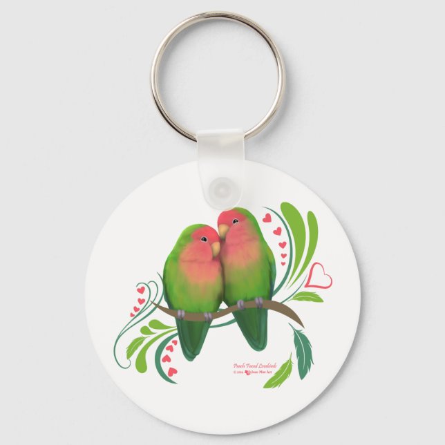 Porte-clés Peach Faced Love Birds (Recto)