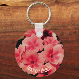 Porte-clés Peach Primrose Flowers Personnalisé