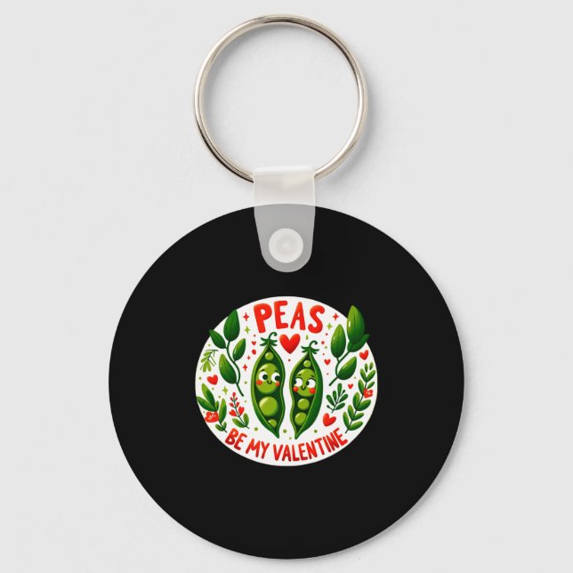 Porte-clés Peas Be My Valentine Valentines Joy  (Recto)
