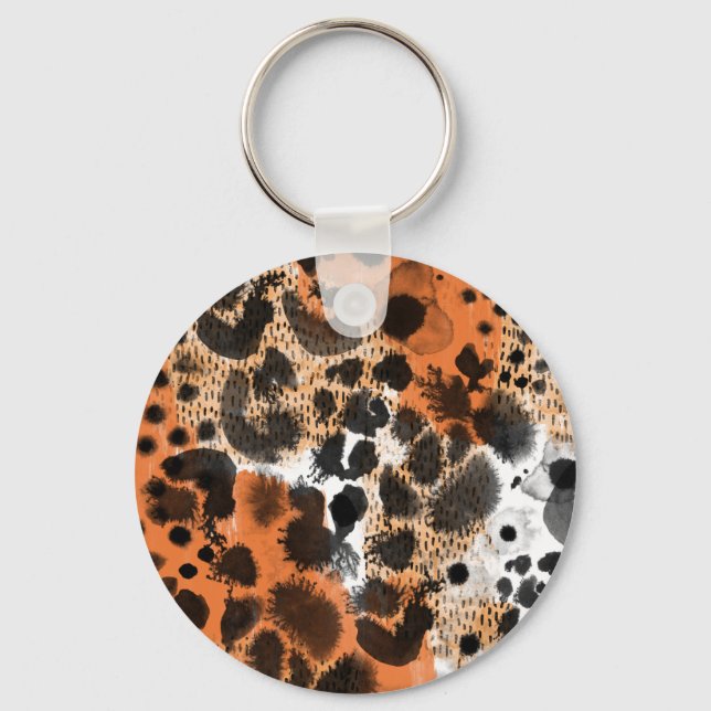 Porte-clés Peau animale : motif léopard créatif. (Recto)