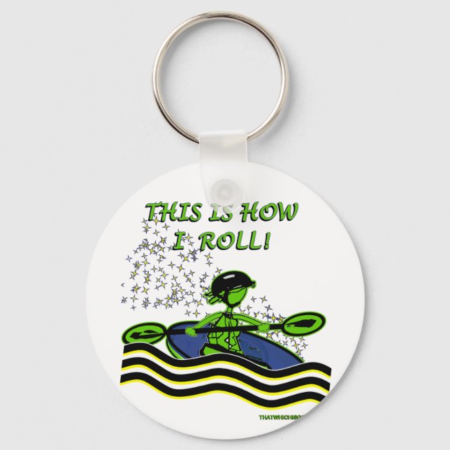 Porte-clés Peau blanche Kayak Roll (Recto)