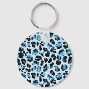 Porte-clés Peau de Cheetah léopard : Aquarelle teinture Vinta