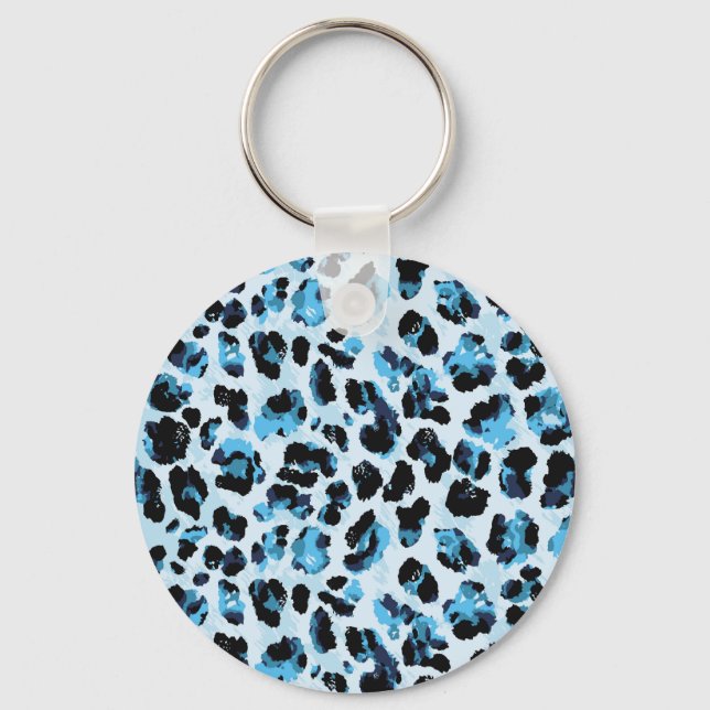 Porte-clés Peau de Cheetah léopard : Aquarelle teinture Vinta (Recto)