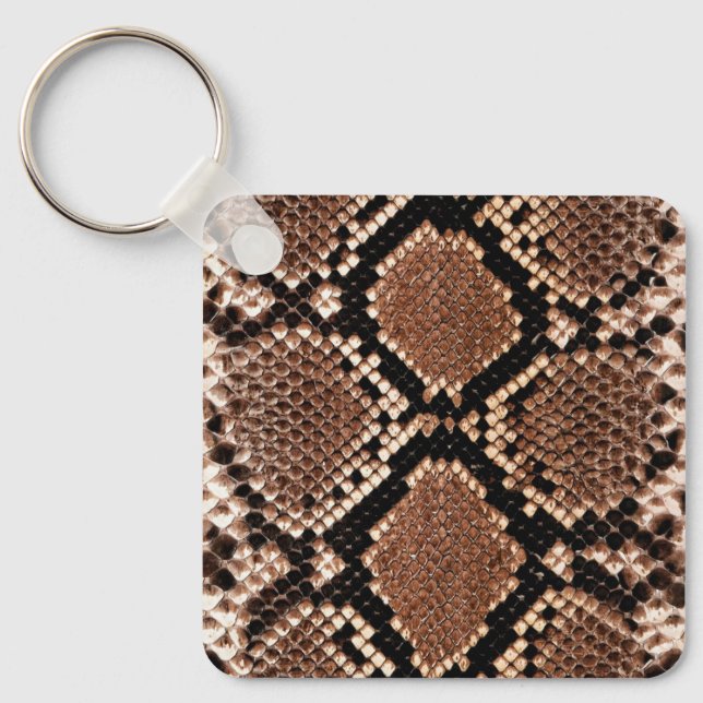 Porte-clés Peau de Crotale Diamanté Occidental (Recto)