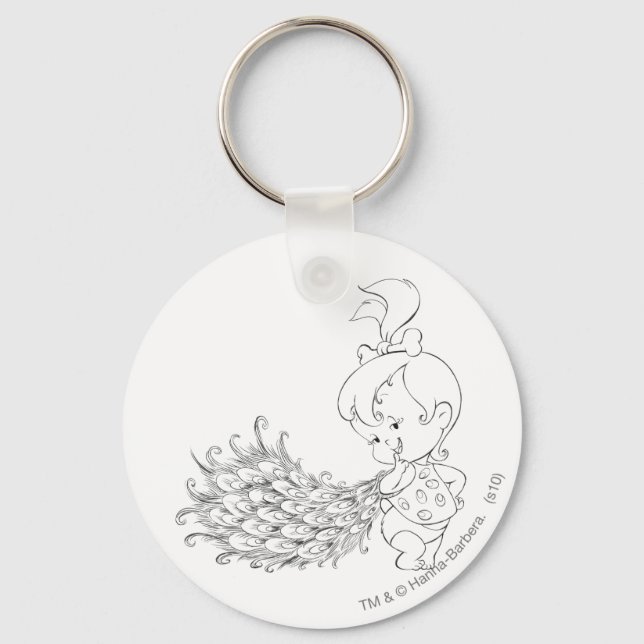 Porte-clés PEBBLES™ In Peacock (Recto)