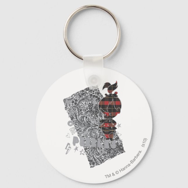Porte-clés PEBBLES™ Punk Plaid (Recto)