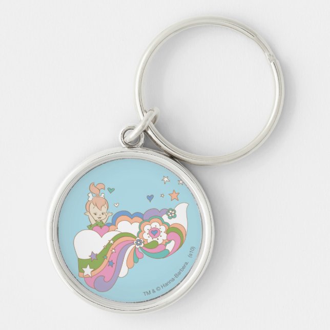 Porte-clés PEBBLES™ Rainbow Cloud (Devant)
