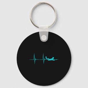 Porte-clés Pêche à la vitesse de coeur Ekg Pulse Dive Spearfi