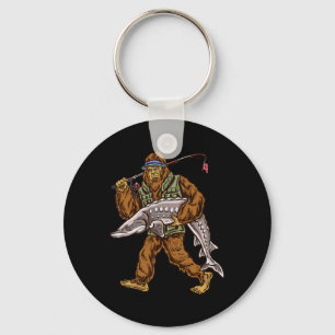 Porte-clés Pêche à l'esturgeon Bigfoot Pêcheurs