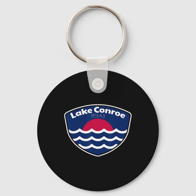 Porte-clés Pêche au lac Conroe Texas  (Recto)