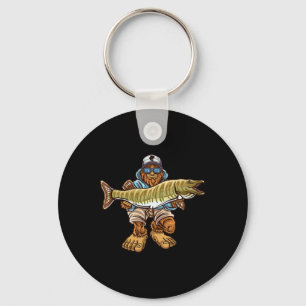 Porte-clés Pêche au maskinongé Bigfoot chasse musky pêcheurs