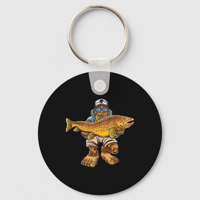 Porte-clés Pêche de la truite Brown Pêche de la truite Bigfoo (Recto)