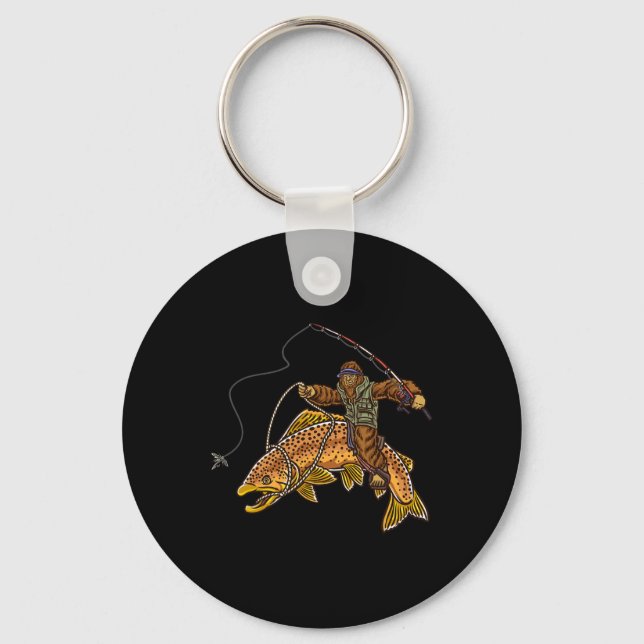 Porte-clés Pêche de la truite Brown Pêche de la truite Bigfoo (Recto)