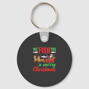 Porte-clés Pêche de Noël Joyeux Poisson Vous