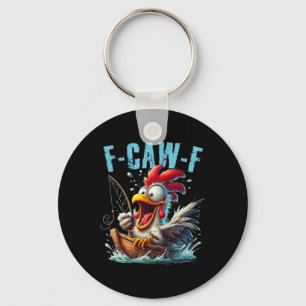 Porte-clés Pêche F-caw-f Cri de poulet drôle Humour _1