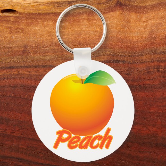 Porte-clés Pêche Fruit Rétro Orange (Créateur téléchargé)