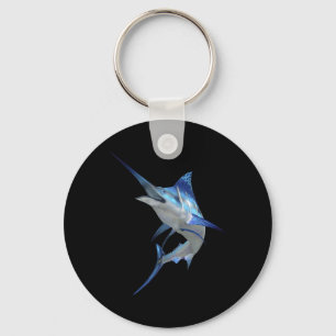 Porte-clés Pêche Magnifique Marlin Bleu Manches Courtes