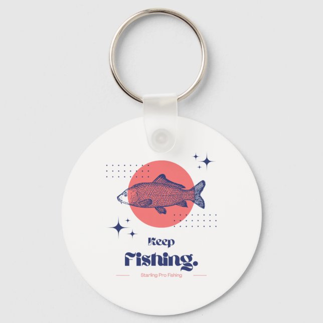 Porte-clés Pêche professionnelle Starling Continuez à pêcher  (Recto)