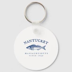 Porte-clés Pêche Rétro Nantucket Machusetts