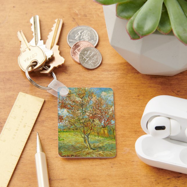 Porte-clés Pêcher rose en fleurs de Vincent van Gogh (Bureau)