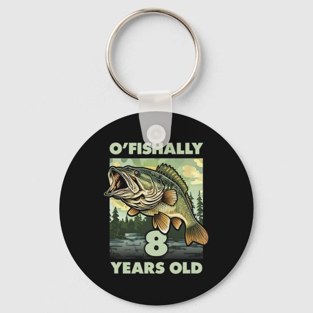 Porte-clés Pêcheur de 8 ans O'Fisherman 8 Pêche 8e Birt (Recto)