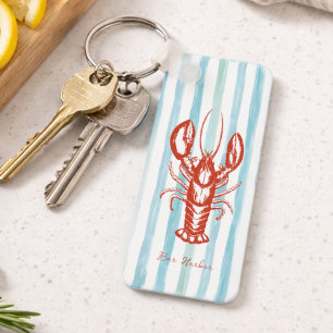 Porte-clés Pêcheur de homard du Maine, rayures de base