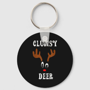 Porte-clés Pêcheur de renne de Noël maladroit chasse cerf éla