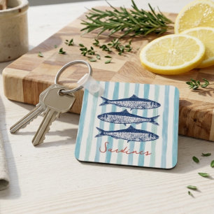 Porte-clés Pêcheur Sardines Esthétiques